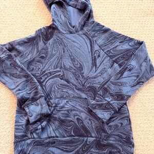 Athleta Girl Blue Marble Hoodie size 6
